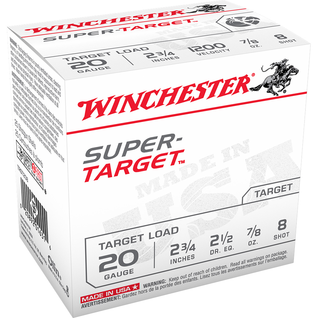 610510_1.jpg Winchester Super Target Load 20 ga. 2.75 in. 7/8 oz. 8 Shot 25 rd. - Image 1