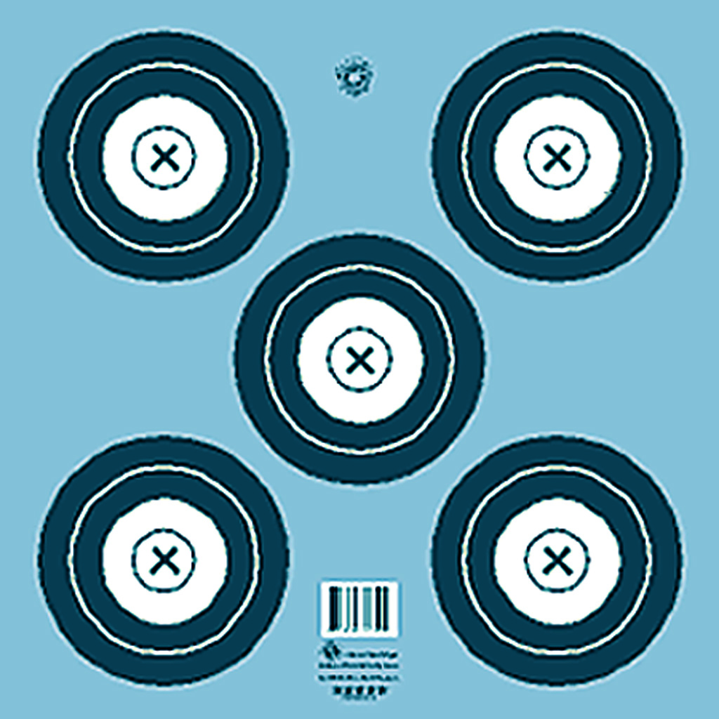 63179_1.jpg Maple Leaf Target Face NFAA Indoor 5-Spot 100 pk. - Image 1