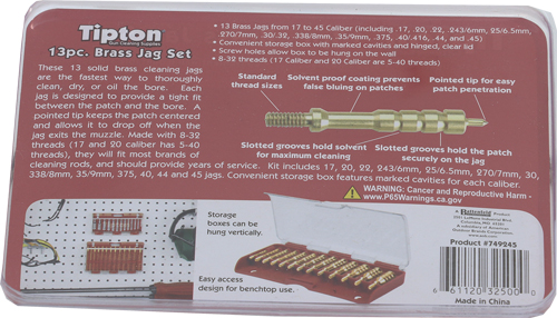 749245_BACK.jpg TIPTON 13-PIECE BRONZE SOLID - BRASS JAG SET W/STORAGE CASE - Image 1