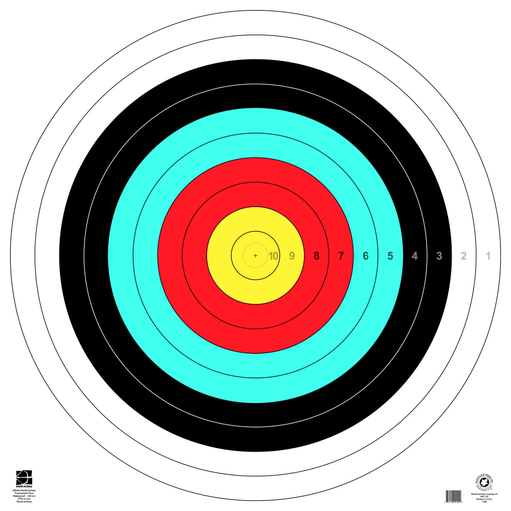 WP-122_(Numbers)_Target_0612_SPOT Maple Leaf Target Face Waterproof 122 cm. 15 pk. - Image 1