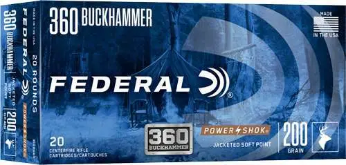 763450-14180050.webp FEDERAL 360 BUCKHAMMER 200GR POWER-SHOK 20 RD/BX 10 BX/CS - Image 1
