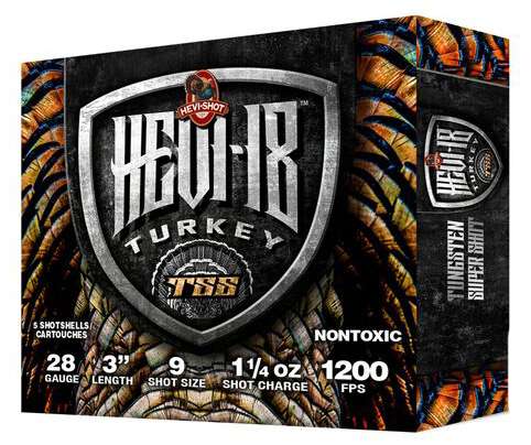 778192-14232471.jpg HEVI-SHOT HEVI-18 TSS TURKEY 28GA 3IN 1-1/4OZ #9 5 RD/BX 10 BX/CS - Image 1