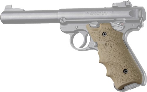 79003.jpg HOGUE GRIPS RUGER MKIV RUBBER - GRIP W/ FINGER GROOVES FDE - Image 1