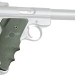 HOGUE GRIPS RUGER MKII/III - W/FINGER GROOVES OD GREEN