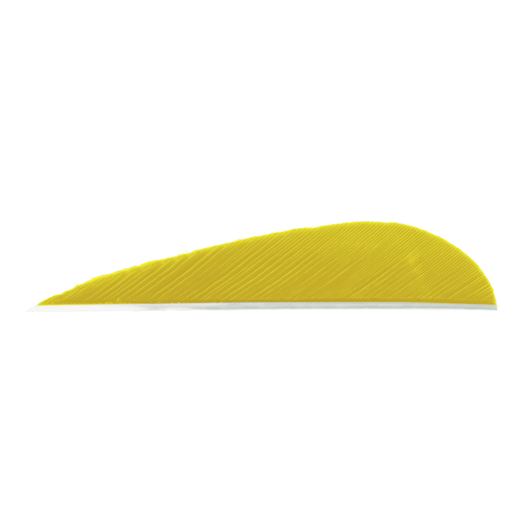 8438_1.jpg Trueflight Parabolic Feathers Yellow 3 in. LW 100 pk. - Image 1
