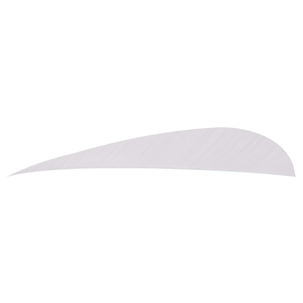 8450_1.jpg Trueflight Parabolic Feathers White 4 in. RW 100 pk. - Image 1