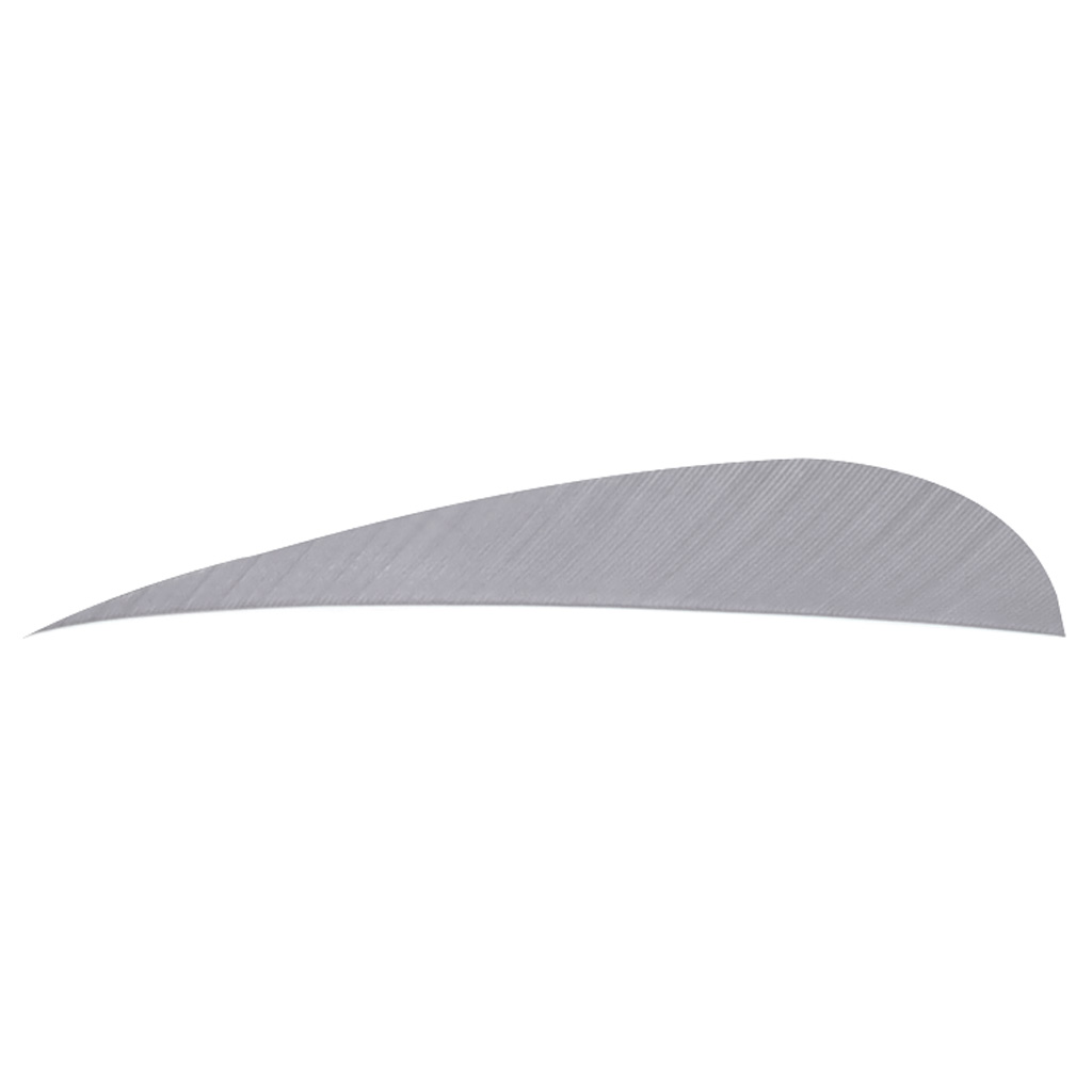 8461_1.jpg Trueflight Parabolic Feathers Grey 4 in. RW 100 pk. - Image 1
