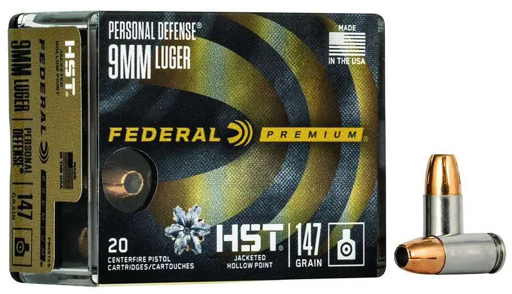9776-14251198.webp FEDERAL 9MM LUGER 147GR HST JHP 20 RD/BX 10 BX/CS - Image 1