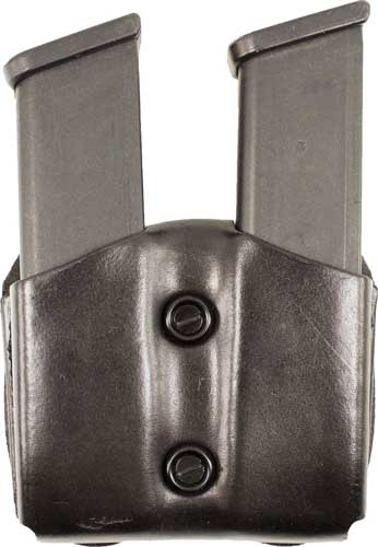 A01BJKKZ0.jpg DESANTIS DOUBLE MAG POUCH OWB - LEATHER SIG P365 BLACK - Image 1