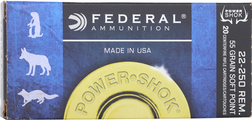 A22250A_6.jpg FEDERAL POWER-SHOK 22-250 REM - 55GR SP 20RD 10BX/CS - Image 1