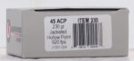 UNDERWOOD 45 ACP 230GR JHP - 20RD 10BX/CS
