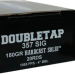 DOUBLETAP 357 SIG 180GR WFNGCH - HARDCAST SOLID 20RD 50BX/CS