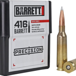BARRETT 416 BARRETT AMMO 500GR - HORNADY A-TIP 10RD 8BX/CS