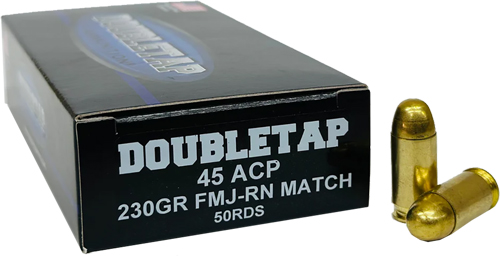 A45A230T50_1.jpg DOUBLETAP 45ACP 230GR FMJ-RN - MATCH 50RD 20BX/CS - Image 1