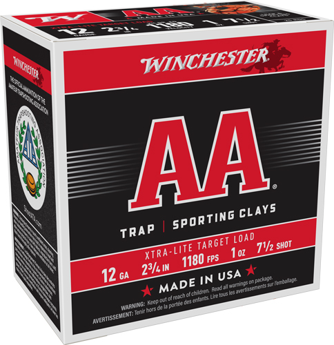 AAL127_2.jpg WINCHESTER AA 12GA 2.75" 1OZ - #7.5 1180FPS 250RD CASE LOT - Image 1
