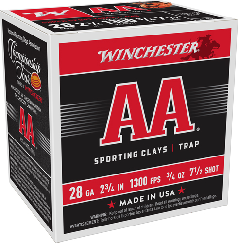 AASC287_1.jpg WINCHESTER AA 28GA 2.75" 3/4OZ - #7.5 1300FPS 250RD CASE LOT - Image 1