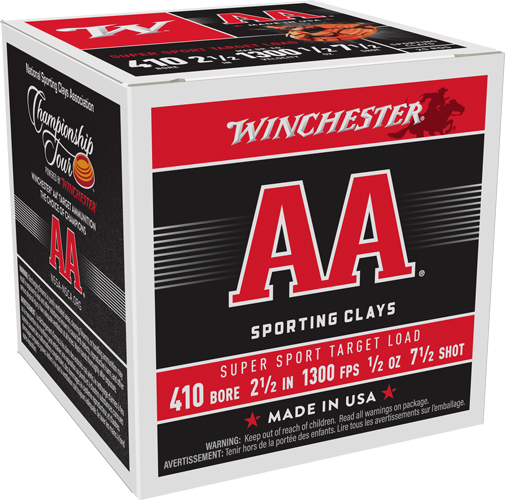 AASC417_1.jpg WINCHESTER AA 410 2.5" 1/2OZ - #7.5 1300FPS 250RD CASE LOT - Image 1