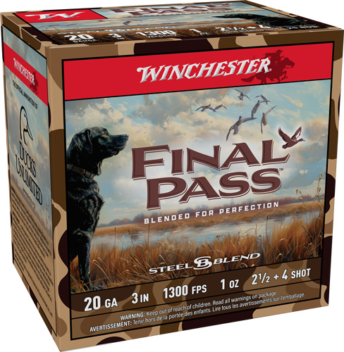 AFP203254_1.jpg WINCHESTER FINAL PASS 20GA 3" - 1OZ #2.5 & #4 25RD 10BX/CS - Image 1
