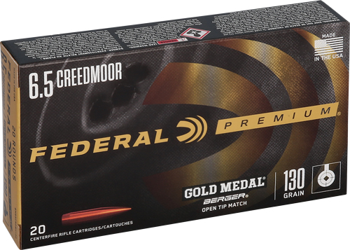 AGM65CRDBH130_1.jpg FEDERAL GOLD MEDAL 6.5 CM - 130GR BERGER VLD 20RD 10BX/CS - Image 1