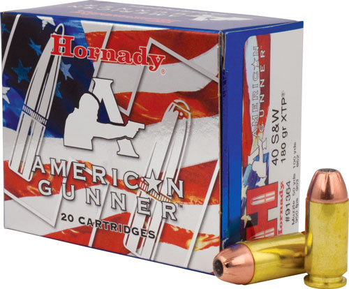 AHDY91364_1.jpg HORNADY AMERICAN GUNNER 40 SW - 180GR XTP 20RD 10BX/CS - Image 1