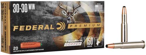 AP3030TC1.jpg FEDERAL 30-30 WIN 150GR - TROPHY COPPER 20RD 10BX/CS - Image 1