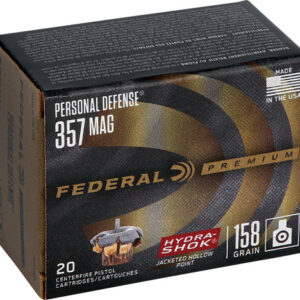 FEDERAL PREMIUM 357 MAG 158GR - HYDRA-SHOK JHP 20RD 25BX/CS