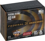 FEDERAL PREMIUM 40 SW 165GR - HYDRA-SHOK JHP 20RD 25BX/CS - Image 2