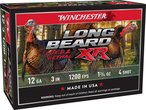ASTLB1234_1.jpg WINCHESTER LONG BEARD XR 12GA - 3" 1-3/4OZ #4 10RD 10BX/CS - Image 1