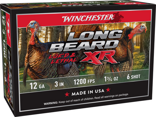 ASTLB1236_1.jpg WINCHESTER LONG BEARD XR 12GA - 3" 1-3/4OZ #6 10RD 10BX/CS - Image 1