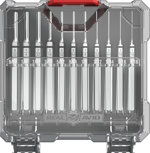 AVAPKRP.jpg REAL AVID ACCU-PUNCH SET - 11 PIECE ROLL PIN PUNCH SET - Image 1