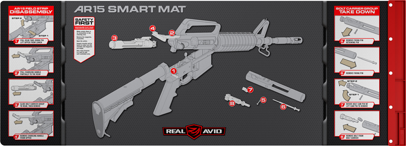 AVAR15SM_1.jpg REAL AVID SMART MAT AR15 W/ - PARTS KEEPER 43"X16" NEOPRENE - Image 1