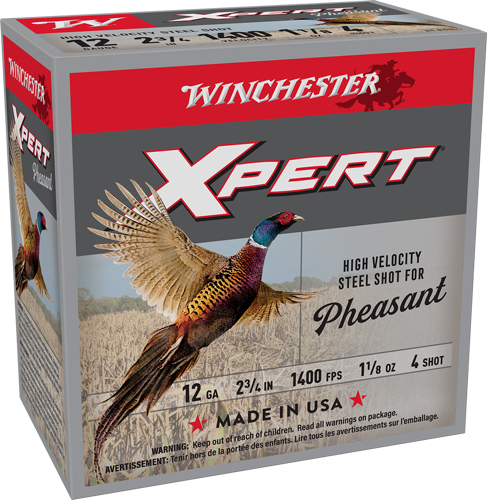 AWEXP12H4.jpg WINCHESTER XPERT STEEL 12GA - 2.75" 1-1/8OZ #4 25RD 10BX/CS - Image 1
