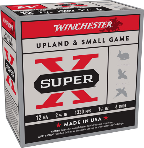 AX126_1.jpg WINCHESTER SUPER-X 12GA 2.75" - 1-1/4OZ #6 1330FPS 25RD 10BX/C - Image 1