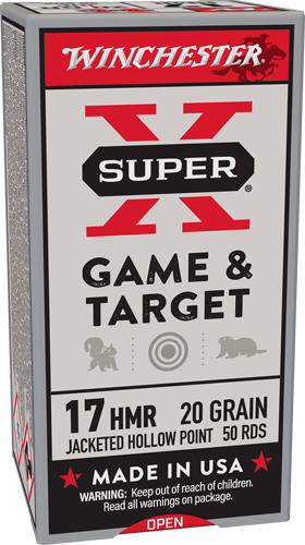AX17HMR1_1.jpg WINCHESTER SUPER-X 17HMR 20GR - XTP JHP 2375FPS 50RD 20BX/CS - Image 1