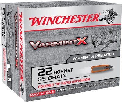 AX22P.jpg WINCHESTER VARMIT-X 22 HORNET - 35GR VARMINTER-X 20RD 10BX/CS - Image 1