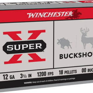 WINCHESTER SUPER-X 12GA 3.5" - 00 BUCK 18 PELLETS 5RD 50BX/CS