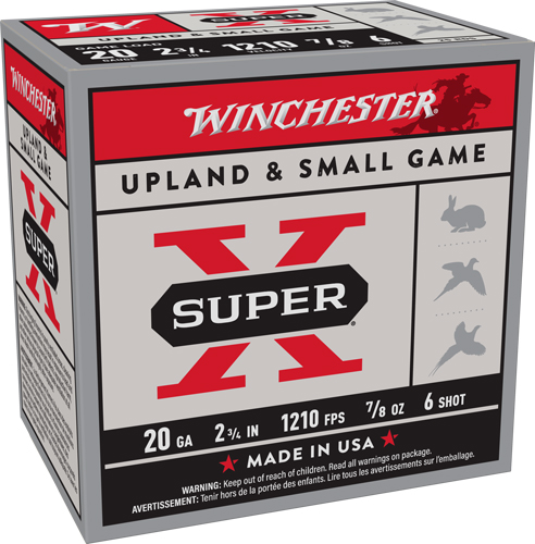 AXU206.jpg WINCHESTER SUPER-X 20GA 2.75" - 7/8OZ #6 1210FPS 250RD CASE - Image 1
