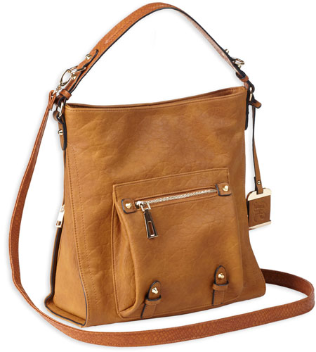 BDP054.jpg BULLDOG CONCEALED CARRY PURSE - HOBO ANNA COGNAC - Image 1
