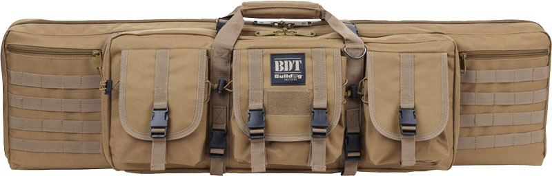 BDT3536T_1.jpg BULLDOG 36" SINGLE TACTICAL CS - 3 LARGE ACCESSORY POCKETS TAN - Image 1