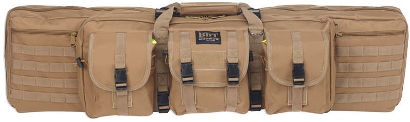 BDT4037T.jpg BULLDOG 37" SINGLE TACTICAL CS - 3 LARGE ACCESSORY POCKETS TAN - Image 1