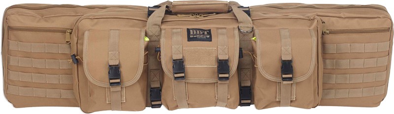 BDT4043T.jpg BULLDOG 43" SINGLE TACTICAL CS - 3 LARGE ACCESSORY POCKETS TAN - Image 1