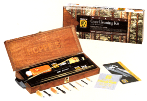 BUOX-1.gif HOPPES DELUXE GUN CLEANING KIT - W/WOOD STORAGE CASE - Image 1
