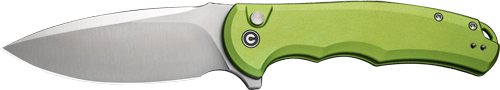 C18026E3.jpg CIVIVI KNIFE PRAXIS 3.75" LIME - GREEN ALUMINUM/SATIN BUTTON LK - Image 1