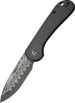 CIVIVI KNIFE ELEMENTUM SLIP - JOINT 2.9" CRBN FBR/DAMASCUS - Image 2