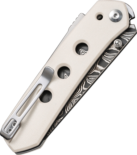 C22036DS1_CLOSED.jpg CIVIVI KNIFE VISION FG 3.54" - IVORY G-10/DAMASCUS BLADE - Image 1