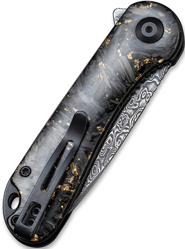 C907CDS1_CLOSED.jpg CIVIVI KNIFE ELEMENTUM 2.96" - SHREDDED CBN FBR/GOLDEN DMSCS - Image 1