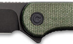 CIVIVI KNIFE ELEMENTUM 2.96" - GREEN MICARTA/BLACK D2 CLAM PK