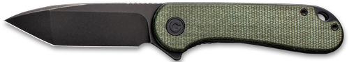C907TECP.jpg CIVIVI KNIFE ELEMENTUM 2.96" - GREEN MICARTA/BLACK D2 CLAM PK - Image 1