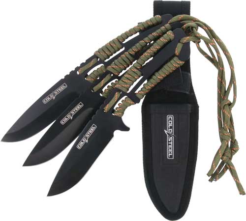 CSTH44KVD3PK.jpg COLD STEEL THROWING KNIVES - 4.4" BLADE 3-PACK W/SHEATH - Image 1