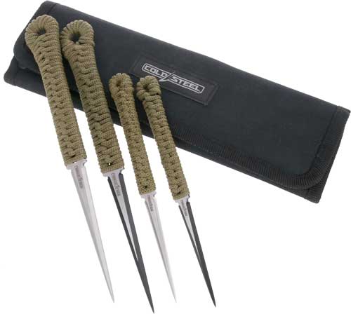 CSTHSPK4PK.jpg COLD STEEL THROWING SPIKES 2- - 2.5" & 2-3.5" W/SHEATH - Image 1